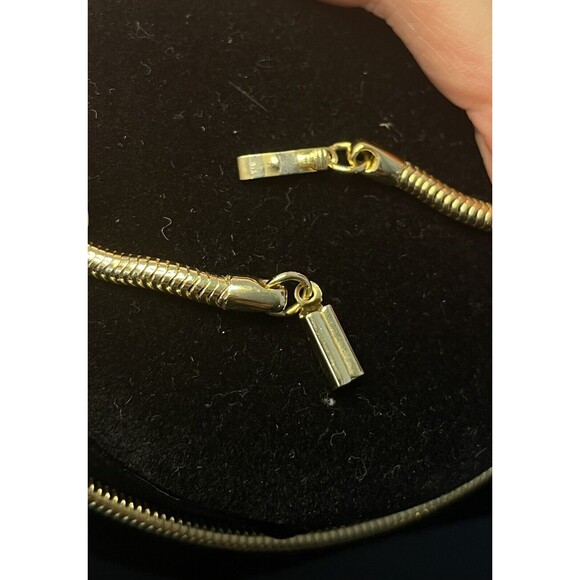 Vintage Necklace Gold Tone Snake Chain 28" Minimalist Costume Jewelry - Picture 4 of 5